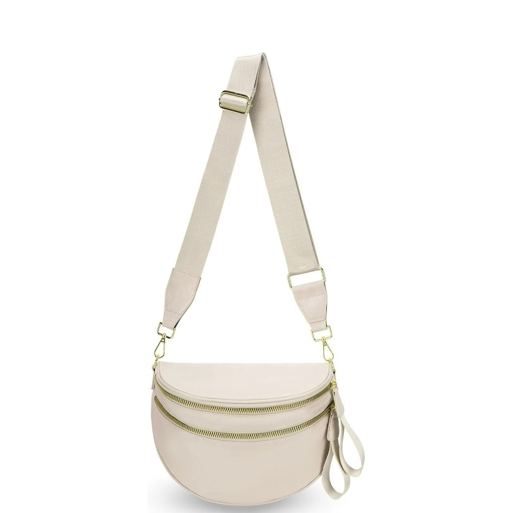 Elegant Cream Crossbody Bag